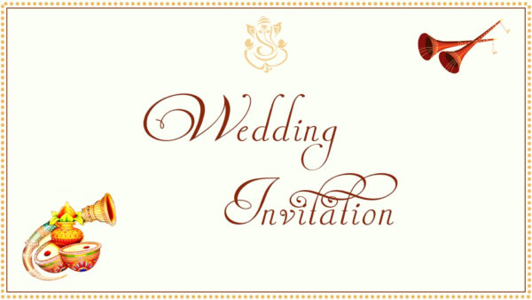 Wedding invitation video traditional theme