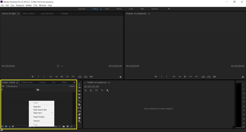 How To Create A Project And Import Clips Green Fx