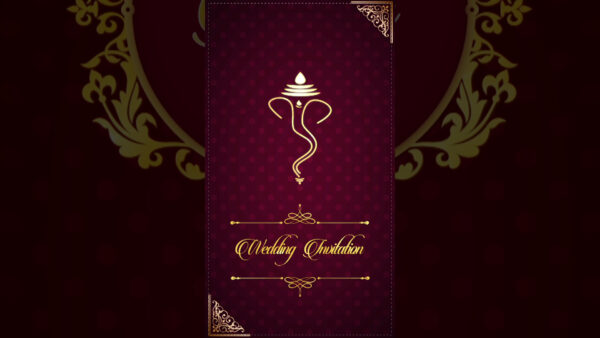 Wedding Invitation Video Red Brown and Gold Theme