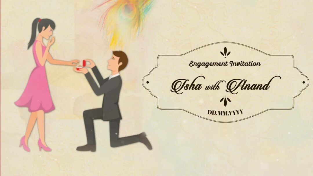 engagement invitation Adobe After Effects project