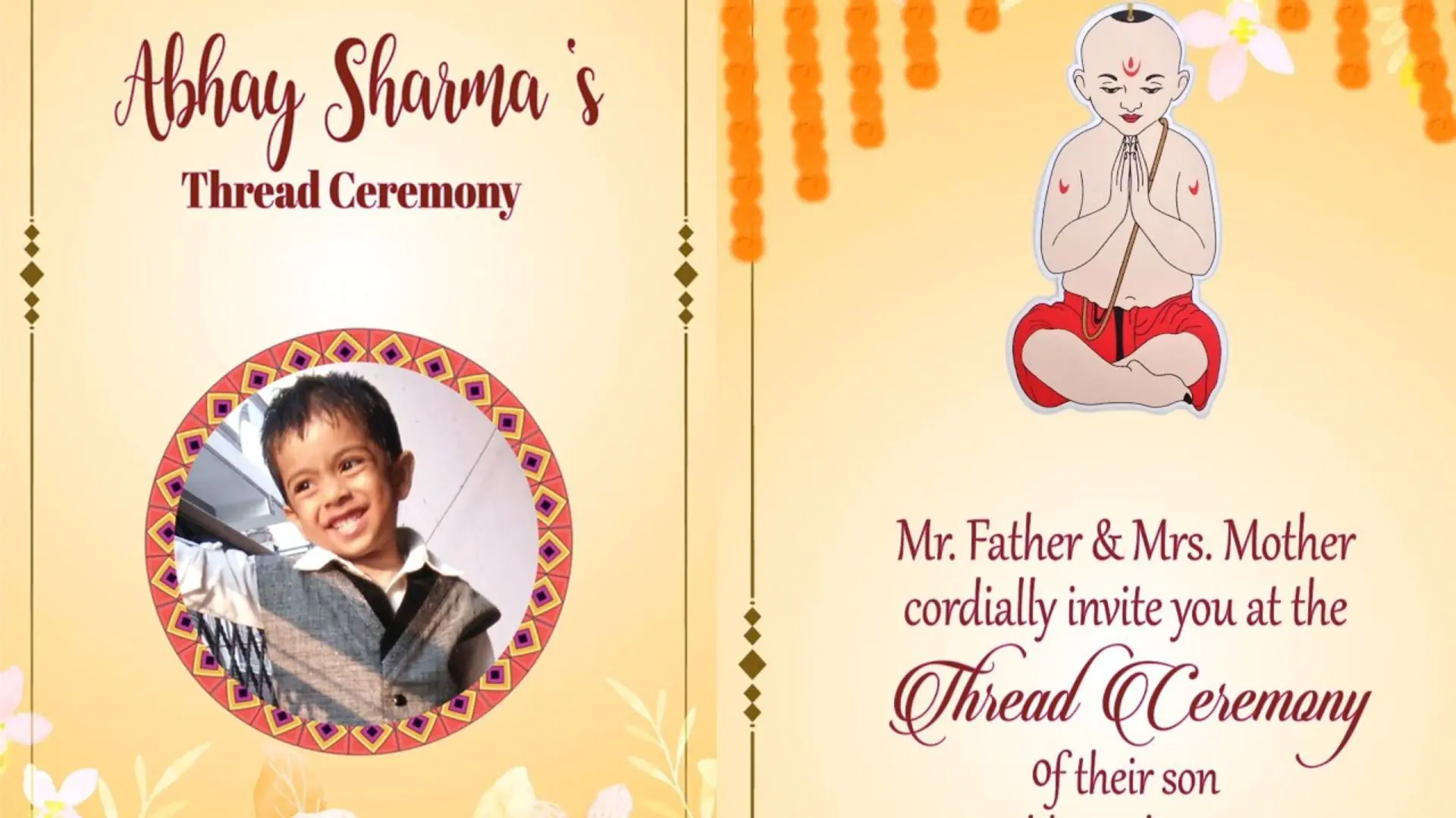 Thread Ceremony Invitation