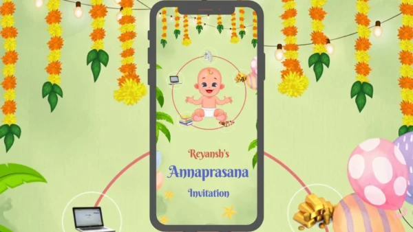 Rice Ceremony, Annaprashan Invitation Video | Green FX
