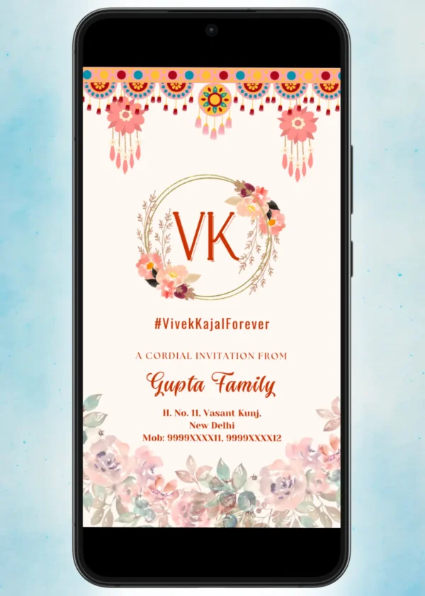Elegant customizable wedding invitation template