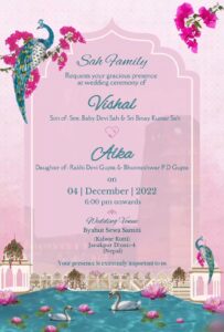 Wedding invitation image/pdf digital card