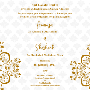 Wedding invitation image/pdf digital card