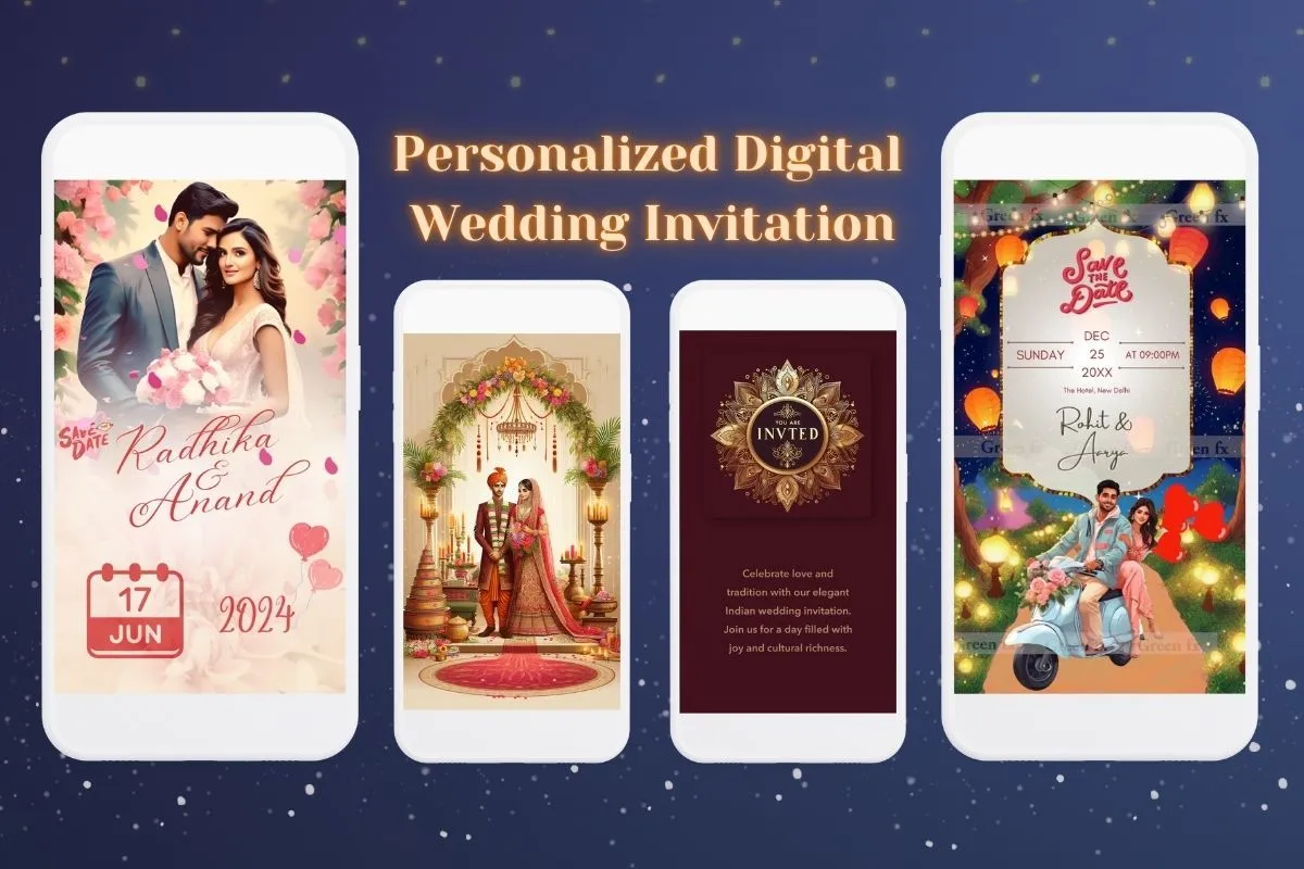 Personalized Digital Wedding Invitations | Video, E-Card & PDF | Green FX