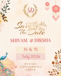 Wedding Invitation Save the date e-card