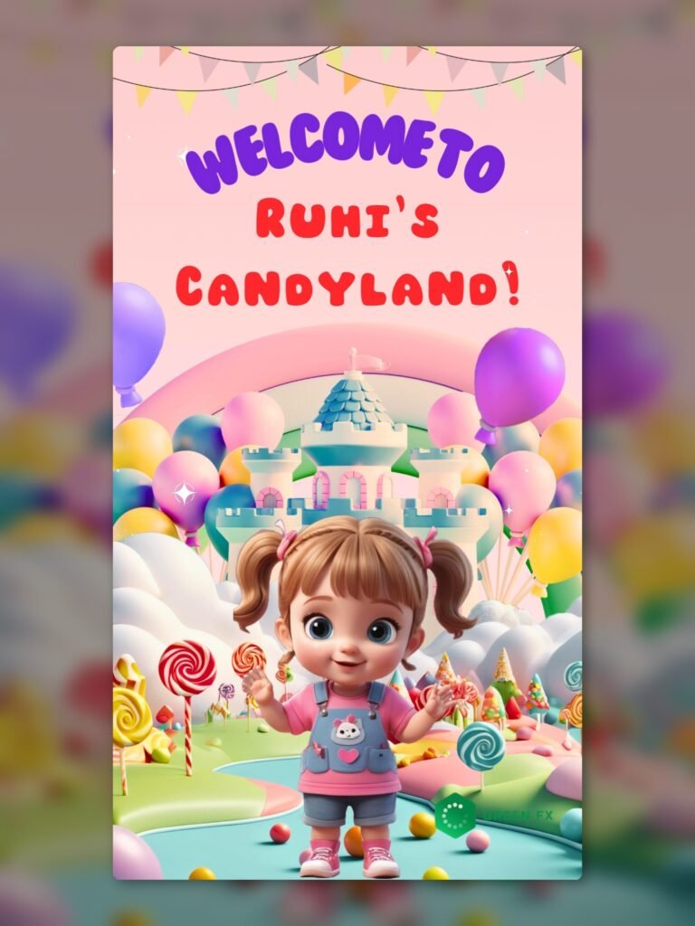Candyland Theme Birthday Invitation Video