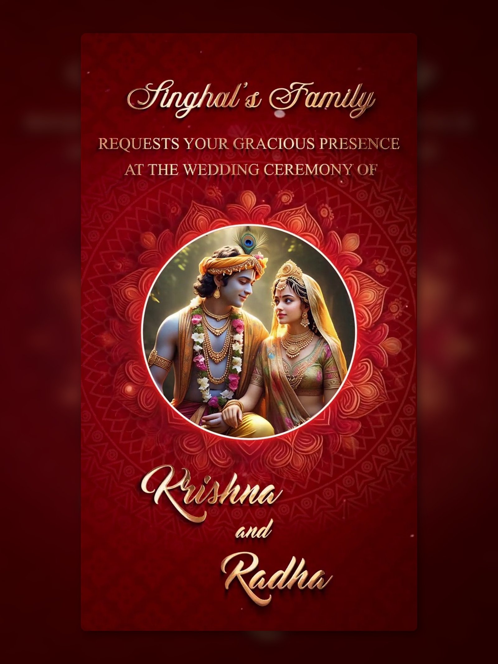 Royal Hindu Wedding Invitation, Traditio...