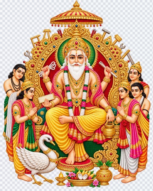 Vishwakarma Pooja Illustration Transparent PNG